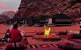 Golden sand WadiRum Bedouin camp